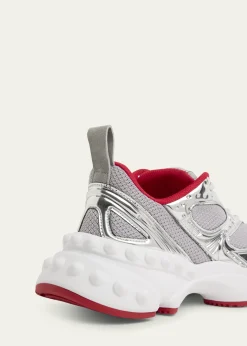 Christian LouboutinSo Flo Mesh & Metallic Leather Runner Sneakers