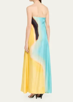 Christopher EsberAura Silk Strapless Maxi Dress