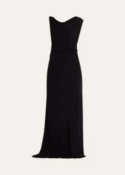 Christopher EsberTortoiseshell Chain Jersey Maxi Dress