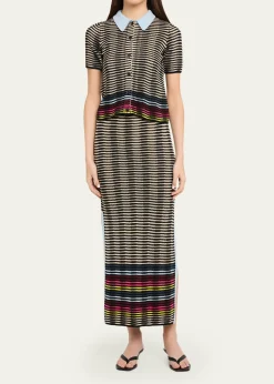 CHRISTOPHER JOHN ROGERSWave Knit Midi Pencil Skirt