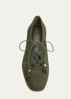 Church'sRhea Suede Lace-Up Ballerina Flats