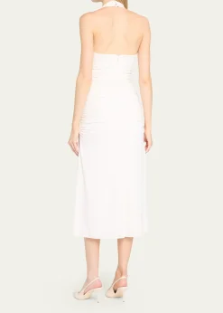 Cinq a SeptKaia Draped Halter Midi Dress