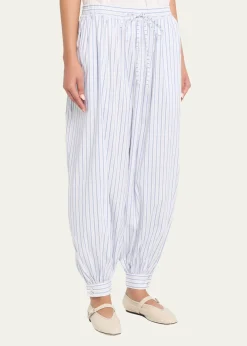 Cinq a SeptLeo Striped Drawstring Balloon Pants