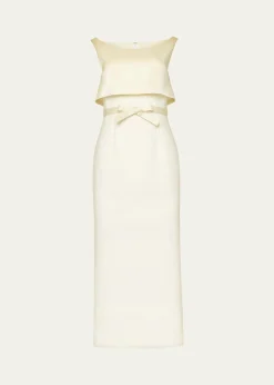 Cinq a SeptMila Satin Bow Dress