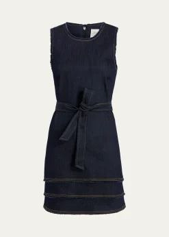 Cinq a SeptMindie Sleeveless Denim Mini Dress
