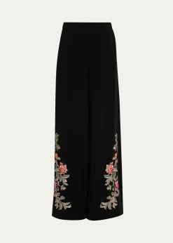 Cinq a SeptRococo Embroidered Pants