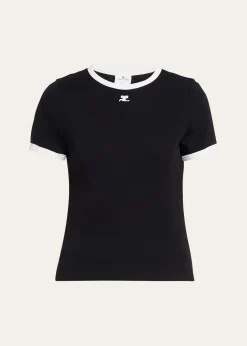 CourregesSignature Contrast T-Shirt