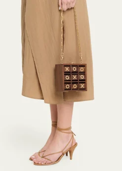 Cult GaiaTic Tac Toe Wood Clutch Bag