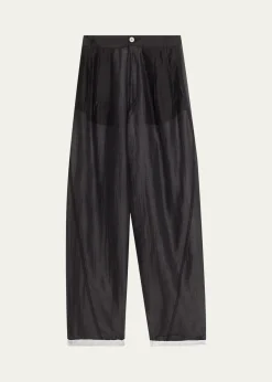 DARKPARKPhebe Double Sided Wide-Leg Pants with Chain