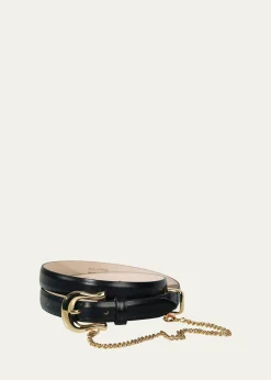 DehancheLuzia Chain-Embellished Leather Belt