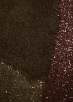 Denis ColombFuzzy Feture Two-Tone Cashmere Scarf