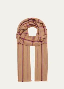 Denis ColombKita Plaid Cashmere Shawl