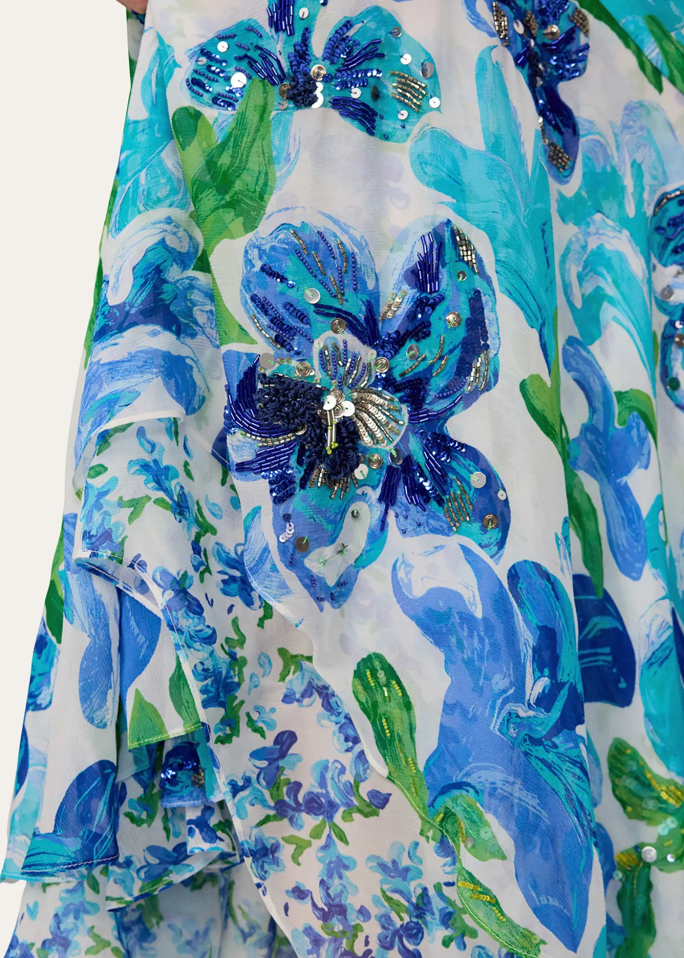 Diane von FurstenbergEileen Beaded Floral-Print Maxi Dress