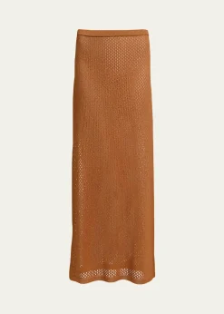Diane von FurstenbergHarmon Straight Shimmer Mesh Knit Maxi Skirt