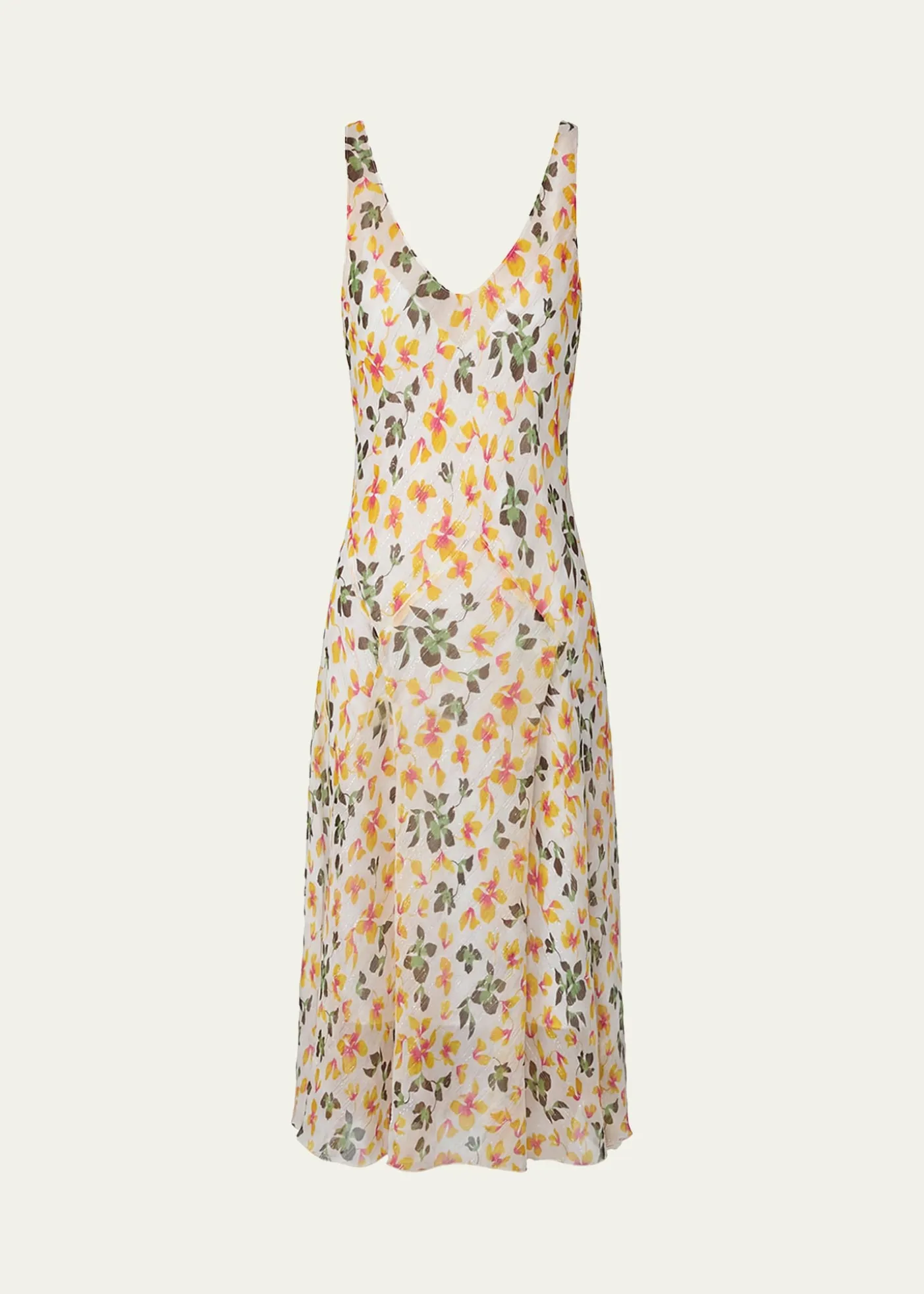 Diane von FurstenbergJules Shimmer Floral-Print Midi Dress