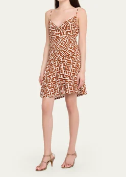 Diane von FurstenbergKai Geometric-Print Jersey Mini Dress