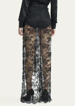 Dolce&GabbanaChantilly Lace Scallop Maxi Skirt