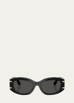 Dolce&GabbanaDG4502 Oval Acetate Sunglasses