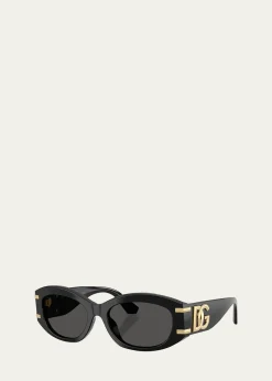 Dolce&GabbanaDG4502 Oval Acetate Sunglasses