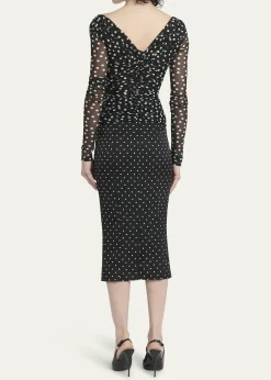 Dolce&GabbanaPolka-Dot Tulle Wrap Top