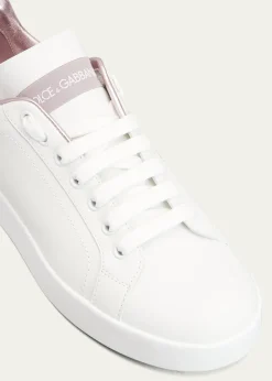Dolce&GabbanaPortofino Bicolor Logo Low-Top Sneakers