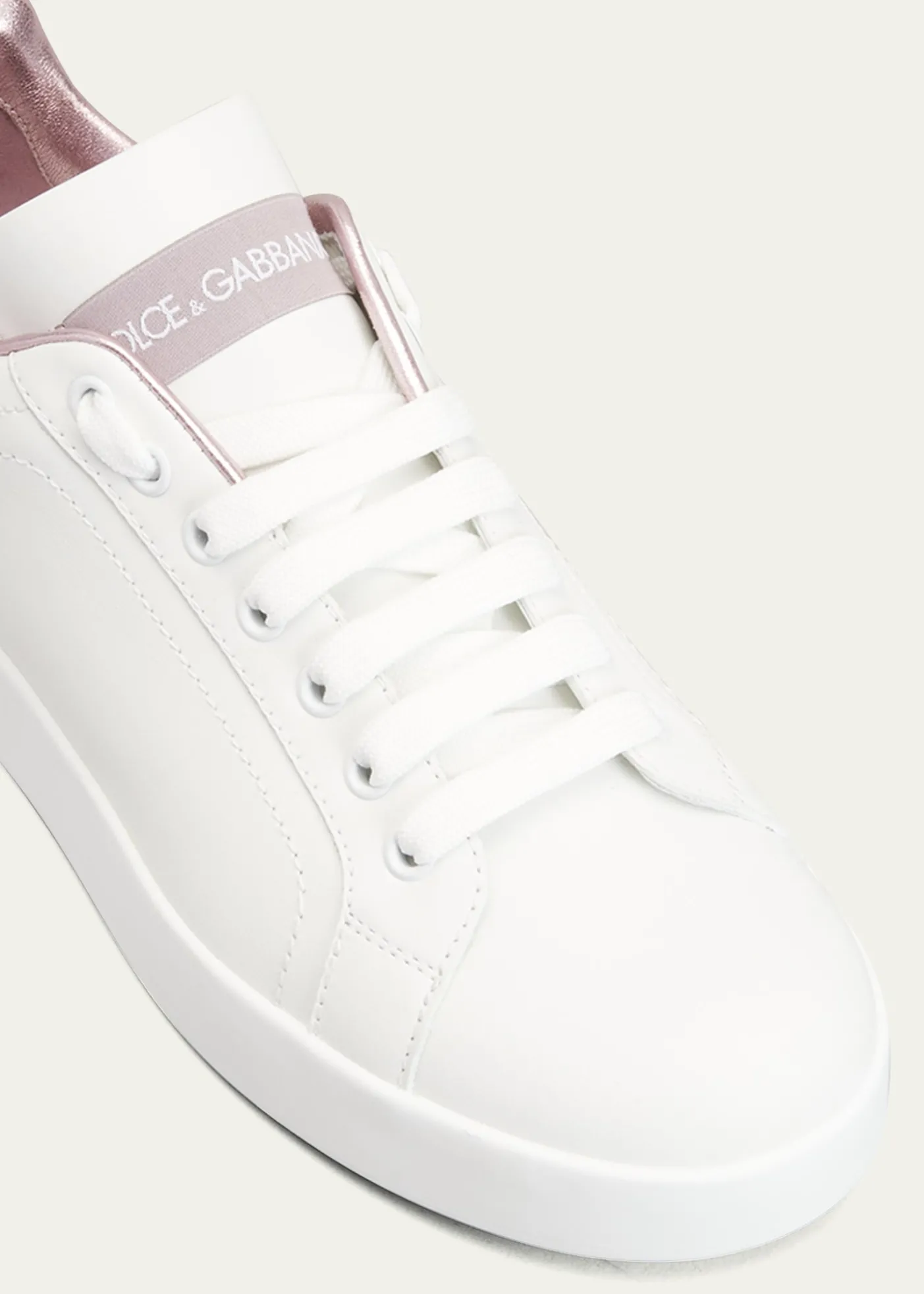 Dolce&GabbanaPortofino Bicolor Logo Low-Top Sneakers