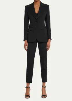Dolce&GabbanaWool Blazer Jacket w/ Button Detail