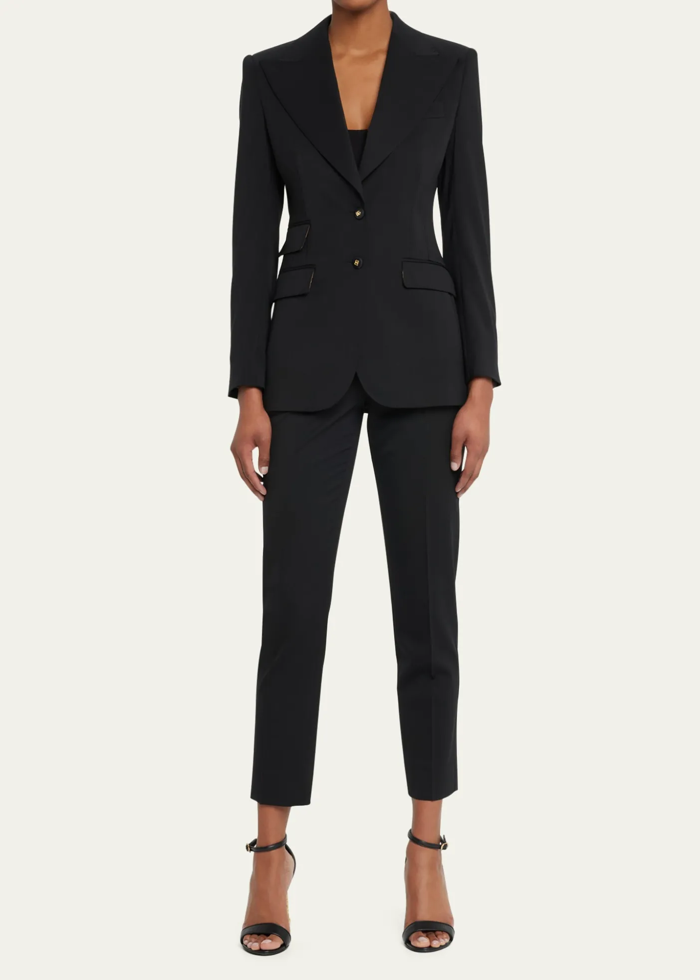 Dolce&GabbanaWool Blazer Jacket w/ Button Detail