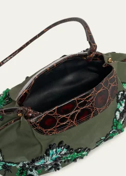 Dries Van NotenMedium Beaded Cotton Clutch Bag