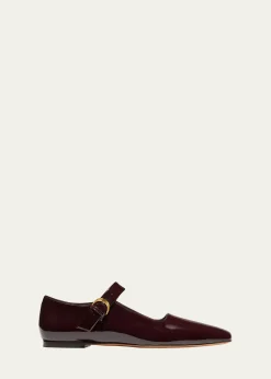 Emme ParsonsTramonto Croc-Embossed Leather Ballerina Flats
