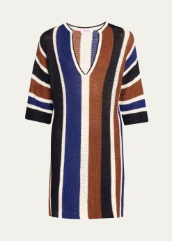 EresDiego Striped Knit Mini Dress