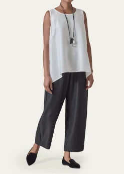 EskandarA-Line Shimmer Silk Shell