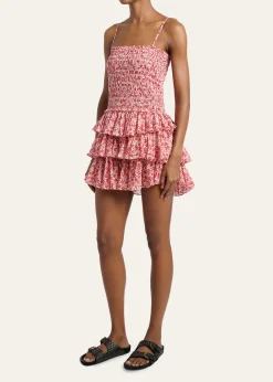 Etoile Isabel MarantElodie Floral-Print Smocked Ruffle Mini Dress