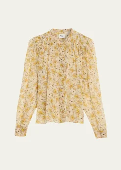 Etoile Isabel MarantFlorine Floral Georgette Blouse