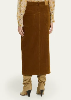 Etoile Isabel MarantOdalie Corduroy Midi Skirt