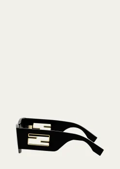 FendiBaguette Acetate Oval Sunglasses