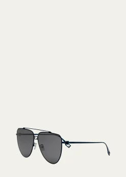 FendiBaguette Metal Pilot Sunglasses