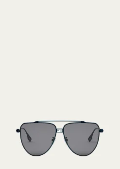 FendiBaguette Metal Pilot Sunglasses