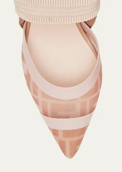 FendiColibri 55mm FF Mesh Slingback Pumps