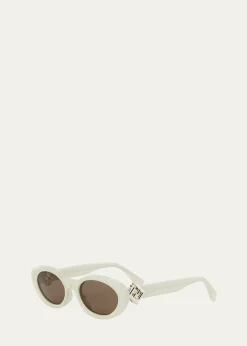 FendiFF Diamonds Acetate Oval Sunglasses