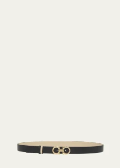 FerragamoMediterranean Gancini Leather Skinny Belt