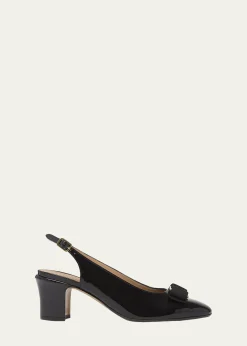 Ferragamo55mm Vetty Patent Leather Slingback Pumps