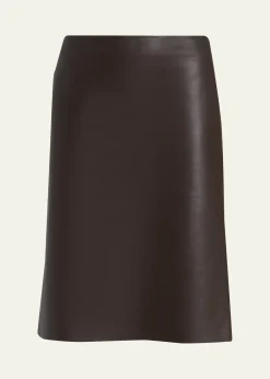 FerragamoNappa Leather Pencil Skirt