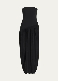 FerragamoStrapless Drop-Waist Bubble Evening Gown