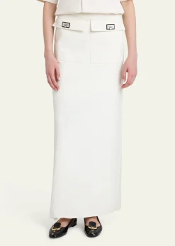 FerragamoTurn-Lock Pocket Maxi Skirt