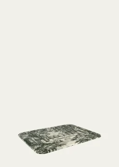 FornasettiTray 48X60cm - Giardino Settecentesco Green Ivory