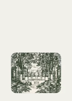 FornasettiTray 48X60cm - Giardino Settecentesco Green Ivory