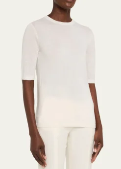 Gabriela HearstBrunner Short-Sleeve Cashmere-Silk T-Shirt