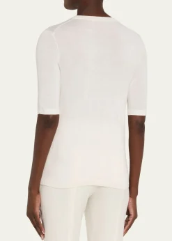 Gabriela HearstBrunner Short-Sleeve Cashmere-Silk T-Shirt