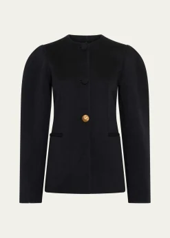 Gabriela HearstDaelan Cashmere Single-Breasted Collarless Jacket
